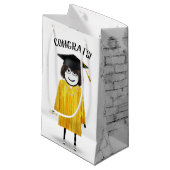 Petit Sac Cadeau Diplômée avec diplôme (Devant Angle)