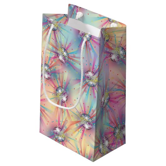 Petit Sac Cadeau Disco Ball Baby shower Super Pastel Rainbow (Dos Angle)