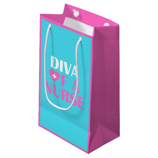 PETIT SAC CADEAU "DIVA D'UNE INFIRMIÈRE" (Devant Angle)