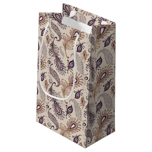 Petit Sac Cadeau Divers motif de plume (Dos Angle)