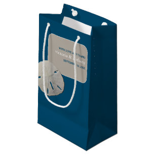 Petit Sac Cadeau Dollar de sable, Ocean Blue Beach Wedding Favorise