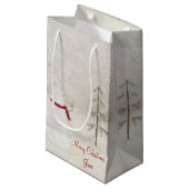 Petit Sac Cadeau Donner Noël Snowman (Devant Angle)