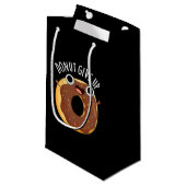 Petit Sac Cadeau Donut Abandonner Funny Food Pun Dark BG (Devant Angle)