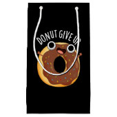 Petit Sac Cadeau Donut Abandonner Funny Food Pun Dark BG (Devant)
