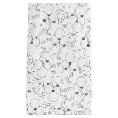 Petit Sac Cadeau Doodle Moderne Balloon et Coeurs Joyeux anniversai (Devant)