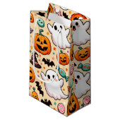 Petit Sac Cadeau Doodles d'Halloween (Devant Angle)