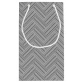 Petit Sac Cadeau Double blanc de Grey stripes (Dos)