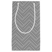 Petit Sac Cadeau Double blanc de Grey stripes (Devant)