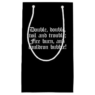 Petit Sac Cadeau Double de double de citation de jeu de Shakespeare