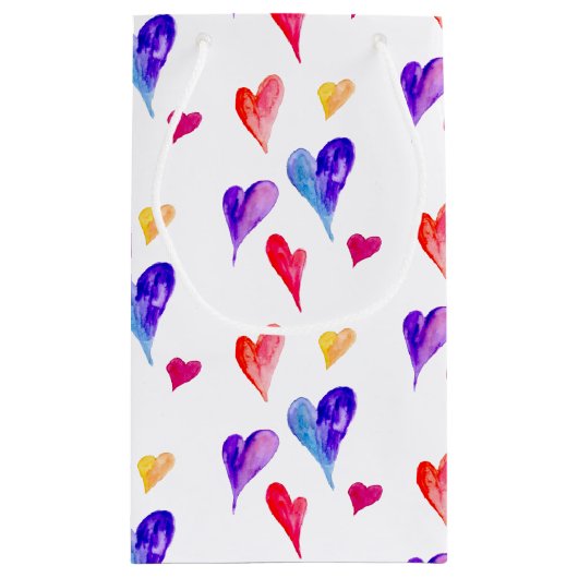 Petit Sac Cadeau douce aquarelle coeur valentine's day mignon (Dos)