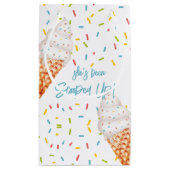 Petit Sac Cadeau Douche nuptiale crème glacée sur mesure (Dos)