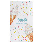 Petit Sac Cadeau Douche nuptiale crème glacée sur mesure (Devant)