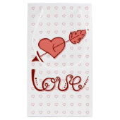 Petit Sac Cadeau Doux Rose Arrow Coeur amour (Dos)