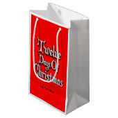 Petit Sac Cadeau Douze jours de Noël (Devant Angle)
