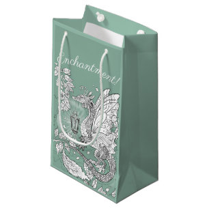 Petit Sac Cadeau Dragon de Faery de jardin