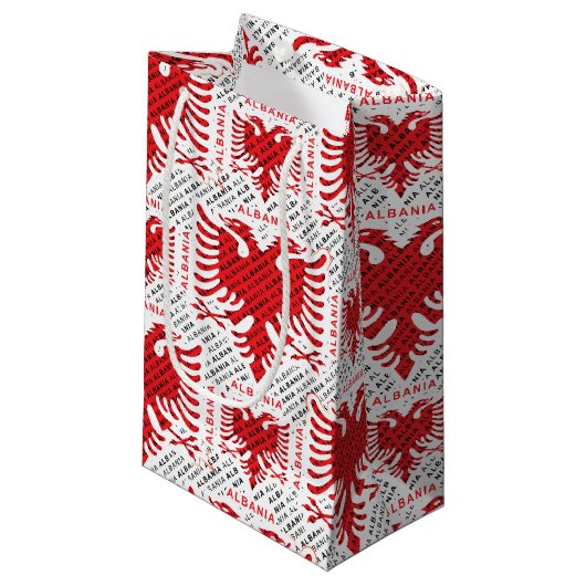 Petit Sac Cadeau Drapeau albanais 4 (Devant Angle)