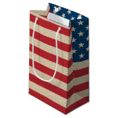 Petit Sac Cadeau Drapeau américain (Devant Angle)