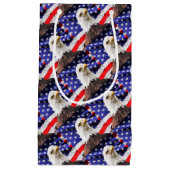 Petit Sac Cadeau Drapeau américain avec Eagle (Devant)