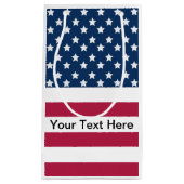 Petit Sac Cadeau Drapeau Américain Étoiles Et Bandes (Devant)
