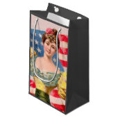 Petit Sac Cadeau Drapeau américain Lady Liberty Independence (Devant Angle)