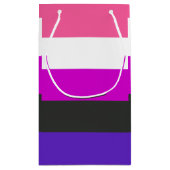 Petit Sac Cadeau Drapeau de fierté genderfluid (Dos)