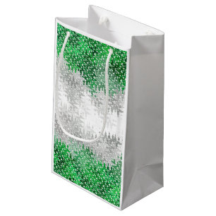 Petit Sac Cadeau Drapeau de fierté grise romantique abstrait ondulé