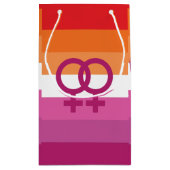 Petit Sac Cadeau Drapeau de fierté lesbienne WLW (Dos)