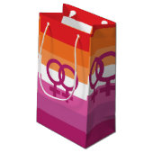 Petit Sac Cadeau Drapeau de fierté lesbienne WLW (Dos Angle)