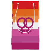 Petit Sac Cadeau Drapeau de fierté lesbienne WLW (Devant)