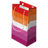 Petit Sac Cadeau Drapeau de la fierté lesbienne (Dos Angle)