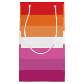 Petit Sac Cadeau Drapeau de la fierté lesbienne (Devant)