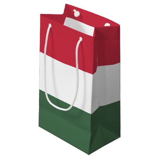 Petit Sac Cadeau drapeau de la Hongrie (Devant Angle)