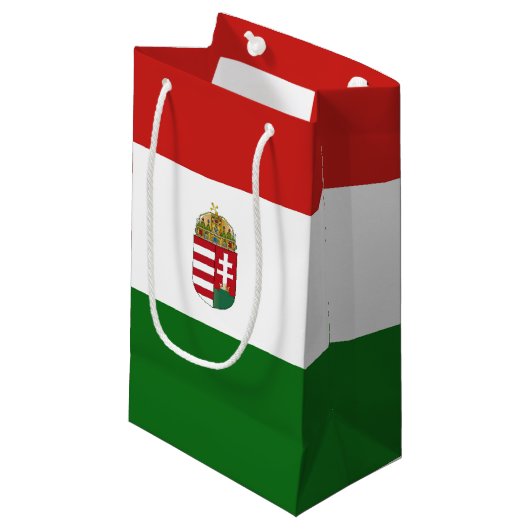Petit Sac Cadeau drapeau de la Hongrie (Devant Angle)