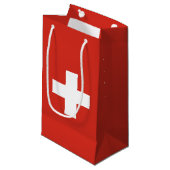 Petit Sac Cadeau Drapeau de la Suisse (Devant Angle)