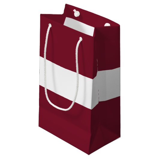 Petit Sac Cadeau Drapeau de Lettonie (Devant Angle)