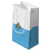 Petit Sac Cadeau Drapeau de Saint-Marin (Dos Angle)