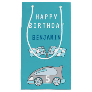 Petit Sac Cadeau Drapeau de voiture joyeux Anniversaire Nom de l'en