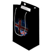 Petit Sac Cadeau Drapeau d'Islande (Devant Angle)