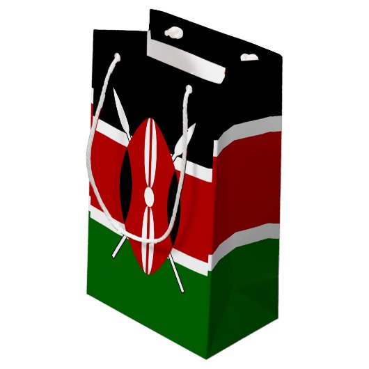 Petit Sac Cadeau Drapeau du Kenya Massaï Bendera ya Kenya (Dos Angle)