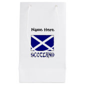 Petit Sac Cadeau Drapeau écossais et écossais avec votre nom (Devant)