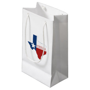 Petit Sac Cadeau Drapeau et carte d'état du Texas
