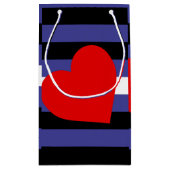 Petit Sac Cadeau Drapeau et cœur de fierté en cuir (Dos)