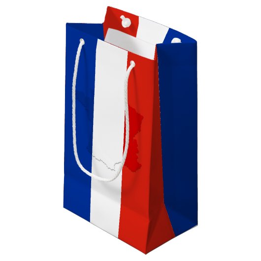 Petit Sac Cadeau drapeau français (Devant Angle)