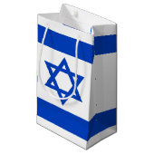 Petit Sac Cadeau Drapeau Israël étoile bleue de David (Devant Angle)