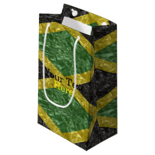 Petit Sac Cadeau Drapeau jamaïcain - froissé