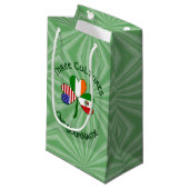 Petit Sac Cadeau Drapeau Shamrock irlandais mexicain (Devant Angle)
