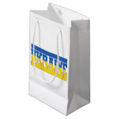 Petit Sac Cadeau Drapeau ukrainien, Fierté du pays, Drapeau ukraini (Devant Angle)