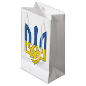 Petit Sac Cadeau drapeau ukrainien, Fierté du pays, drapeau ukraini (Devant Angle)