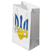 Petit Sac Cadeau drapeau ukrainien, Fierté du pays, drapeau ukraini (Dos Angle)