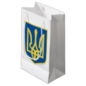 Petit Sac Cadeau drapeau ukrainien, Fierté du pays, drapeau ukraini (Devant Angle)